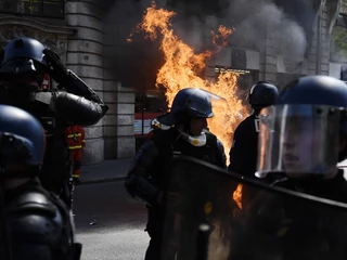 Protest „żółtych kamizelek” w Paryżu i innych częściach Francji - 20. kwietnia 2019 roku. 