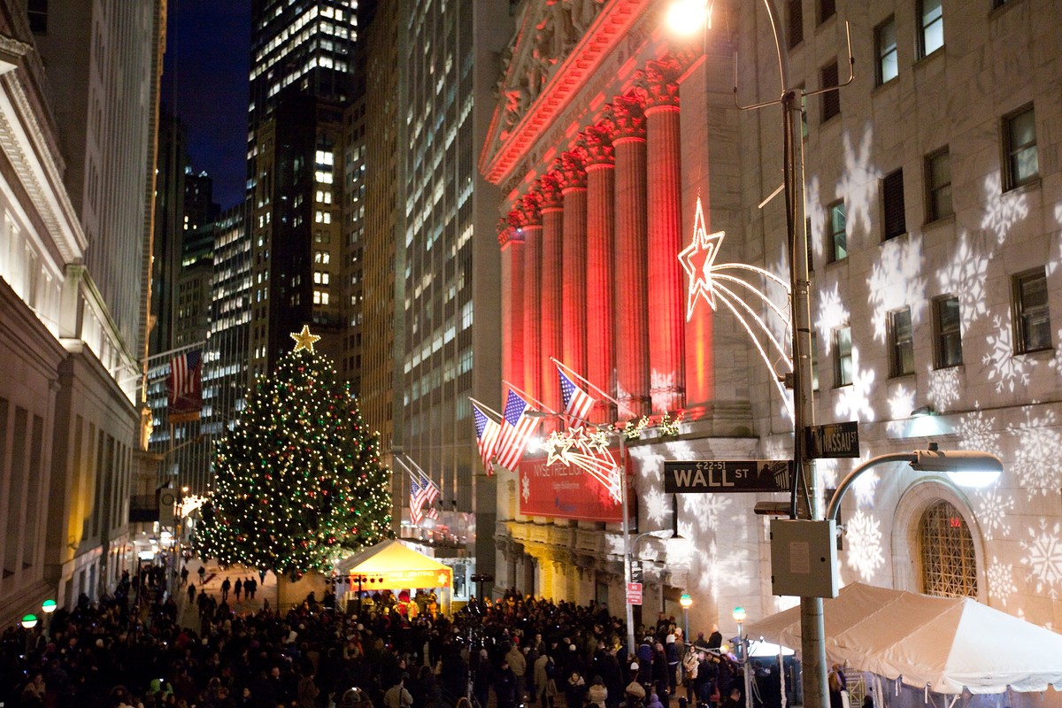 Świąteczna atmosfera na Wall Street