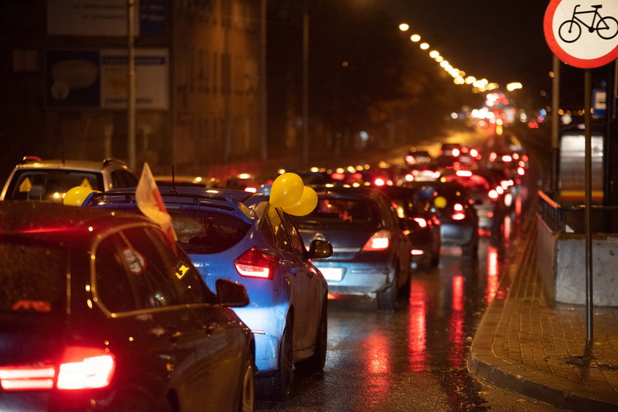 Strajk kobiet protest samochodowy 19 listopada 2020