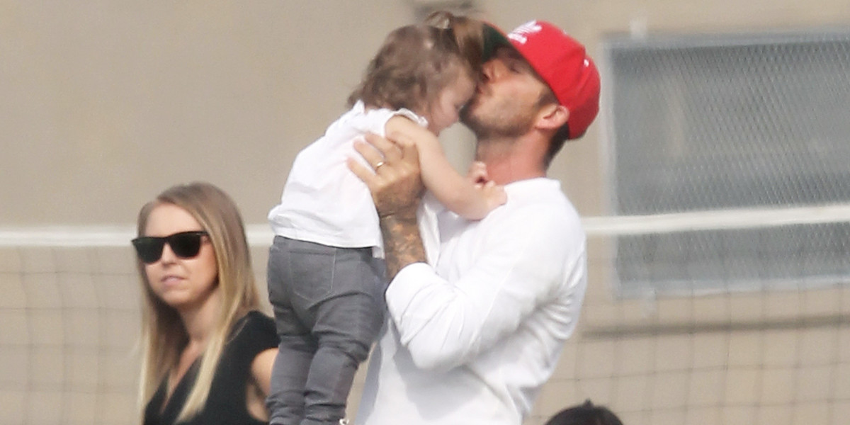 Beckham z córeczką