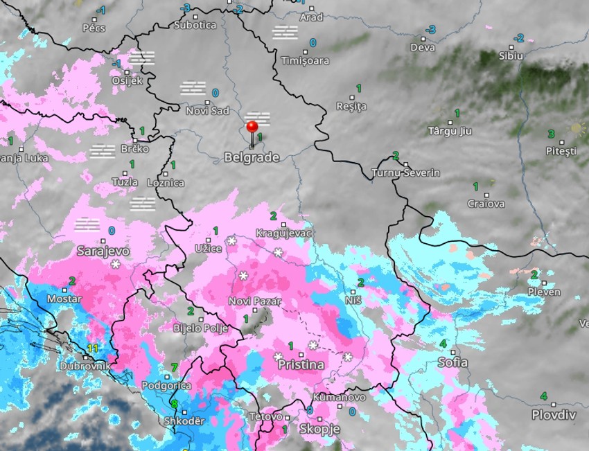 Radarski snimak padavina