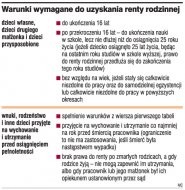 Warunki wymagane do uzyskania renty
    rodzinnej