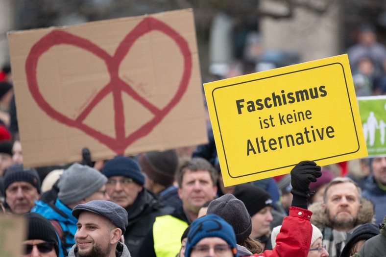 "Faszyzm nie jest alternatywą". Protest w Gorlitz, 21 stycznia 2024 r.