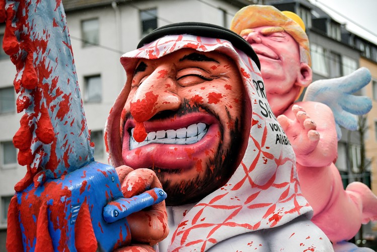 Karykatura księcia Salman z Arabii Saudyjskiej