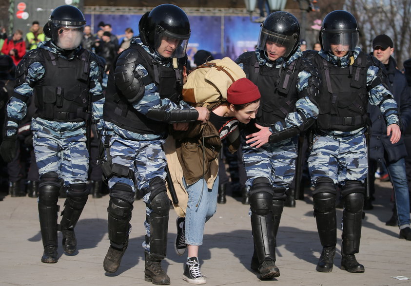 Demonstracja przeciwko korupcji polityków, Moskwa, 2017 r.