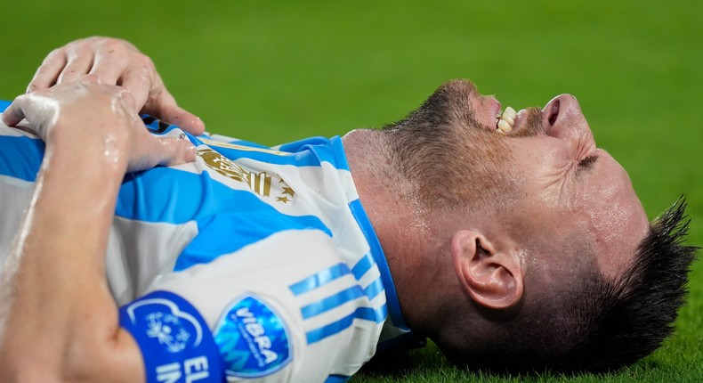 Messi was seen crying after getting injured during the Copa America final.Rebecca Blackwell/AP Photo