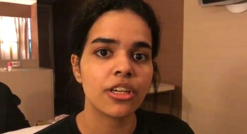 Rahaf Mohammed al-Qunun was granted refugee status by the UN after arriving in Bangkok over the weekend