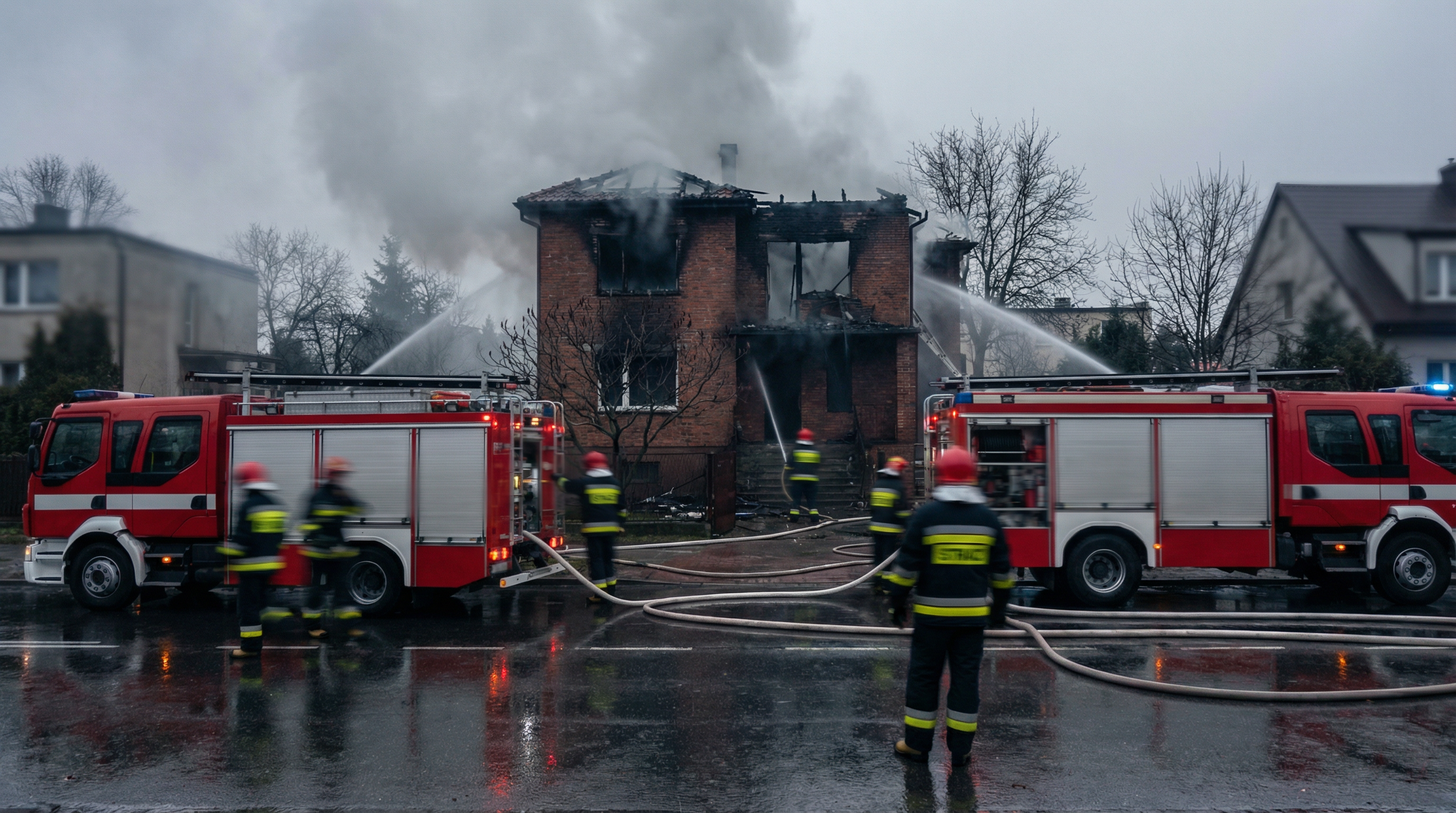 Pożar domu pod Kępnem: 11-latek nie żyje, ojciec uratował dwoje dzieci