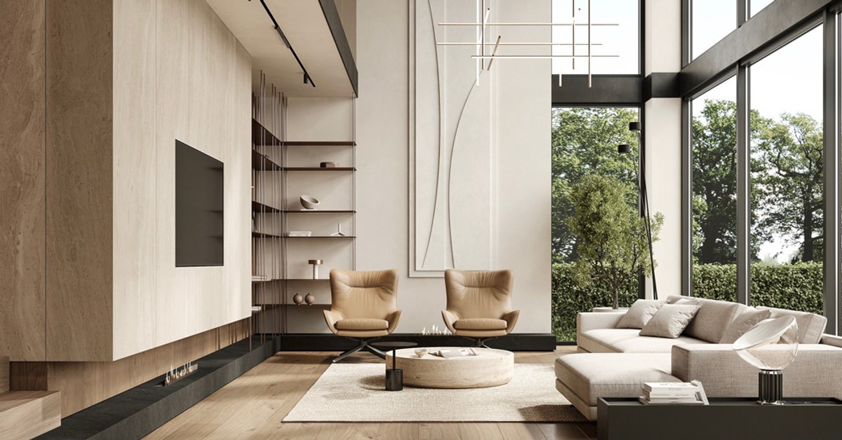 Ciepłe wnętrza domu pełne współczesnych form i zaskakujących akcentów ...