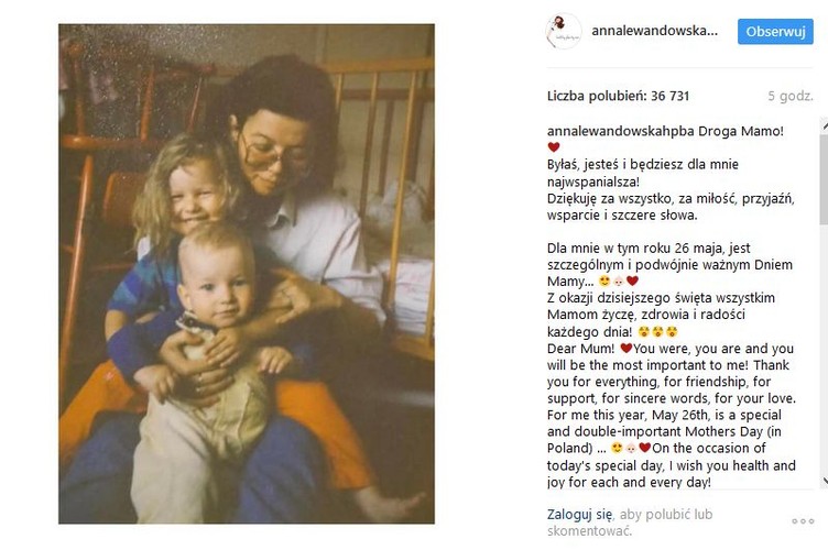Anna Lewandowska z mamą