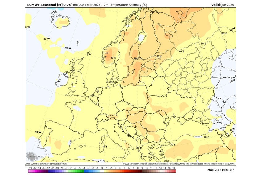 U junu će biti toplije od proseka