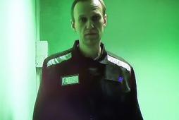 Aleksiej Nawalny w kolonii karnej w Kowrowie. Połączenie wideo w czasie jednej z rozpraw przed rosyjskim sądem 
