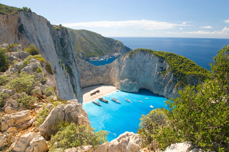 Widok na Zatokę Navagio, Zakynthos