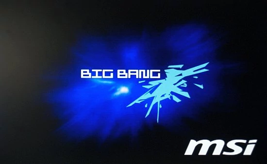 Ekran startowy znany już z MSI Big Bang Trinergy
