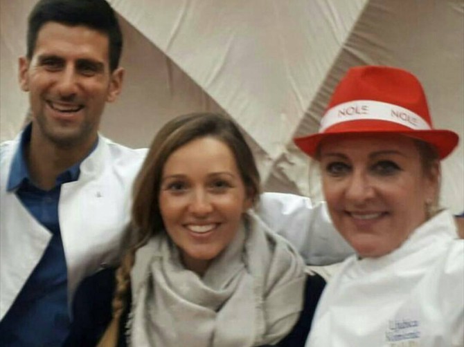 Ljubica Komplenić sa Novakom i Jelenom