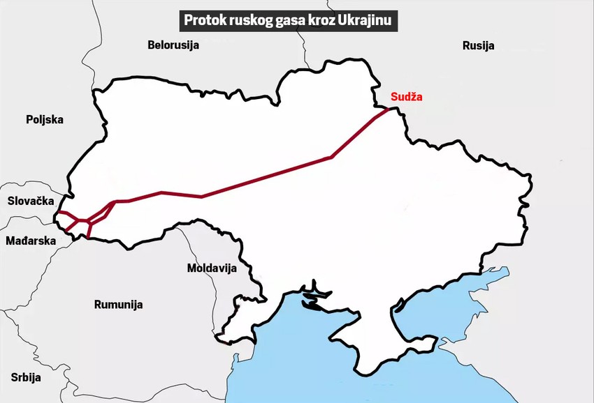 Protok ruskog gasa kroz Ukrajinu