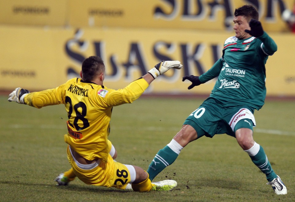 PIŁKARSKA EKSTRAKLASA GÓRNIK ZABRZE KONTRA ŚLĄSK WROCŁAW