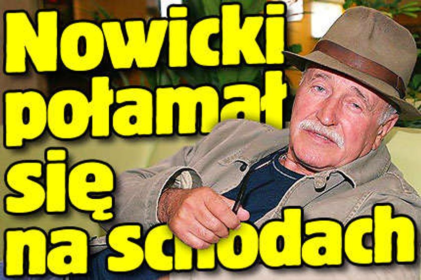 Nowicki połamał się na schodach