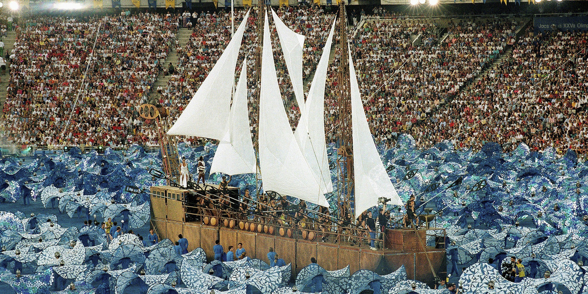 Ceremonia otwarcia w Barcelonie w 1992 r.
