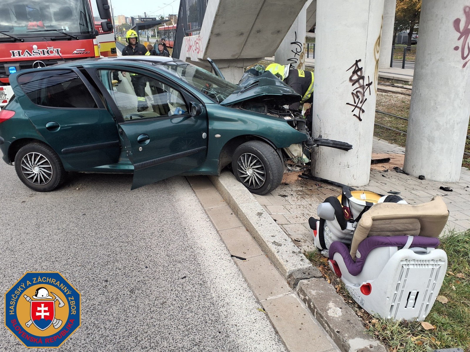 A traffic accident on Karloveska Street required the hospitalization of children.