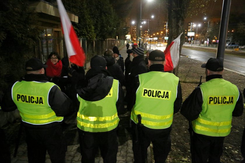 Demonstracja pod domem Kaczyńskiego