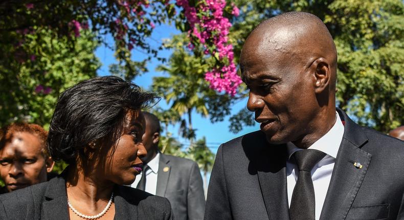 Haitian President Jovenel Mose and his wife Martine Mose in Port-au-Prince, Haiti.
