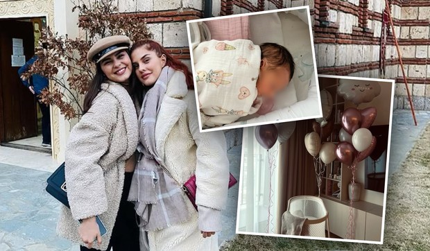 Anđelka Tomašević sa ćerkom izašla iz porodilišta