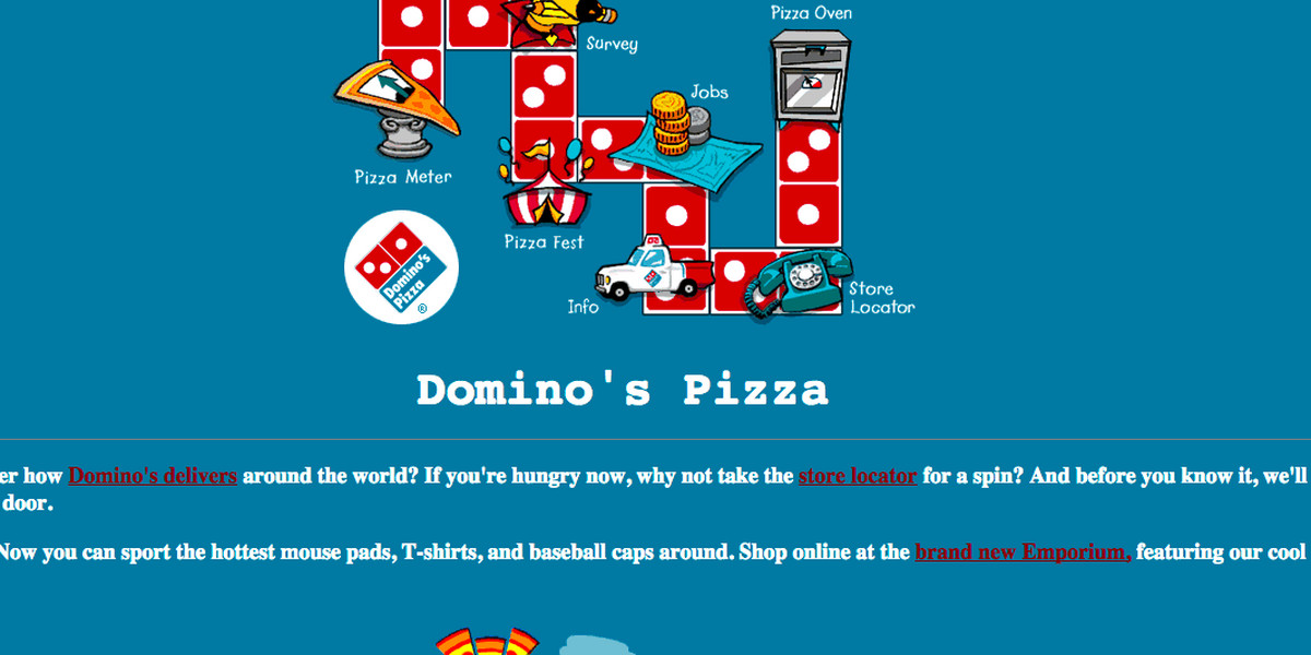 This is Domino's website from 1996.