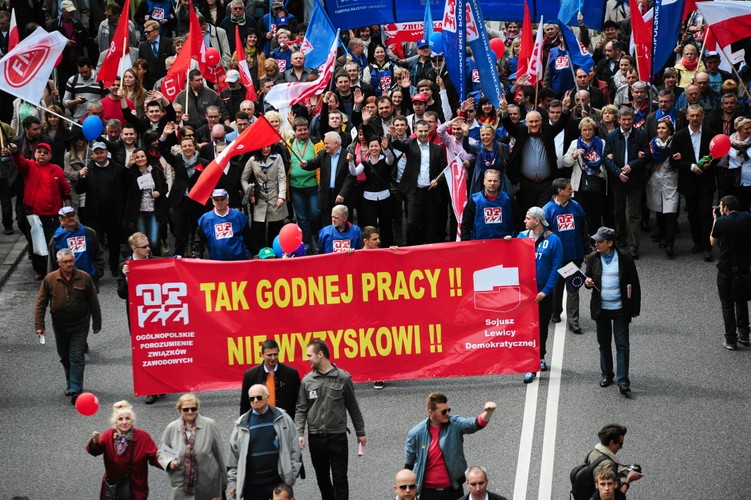 Pochód pierwszomajowy w Warszawie