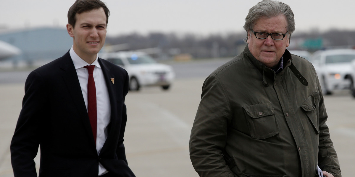 War breaks out between the Steve Bannon and Jared Kushner factions in the White House