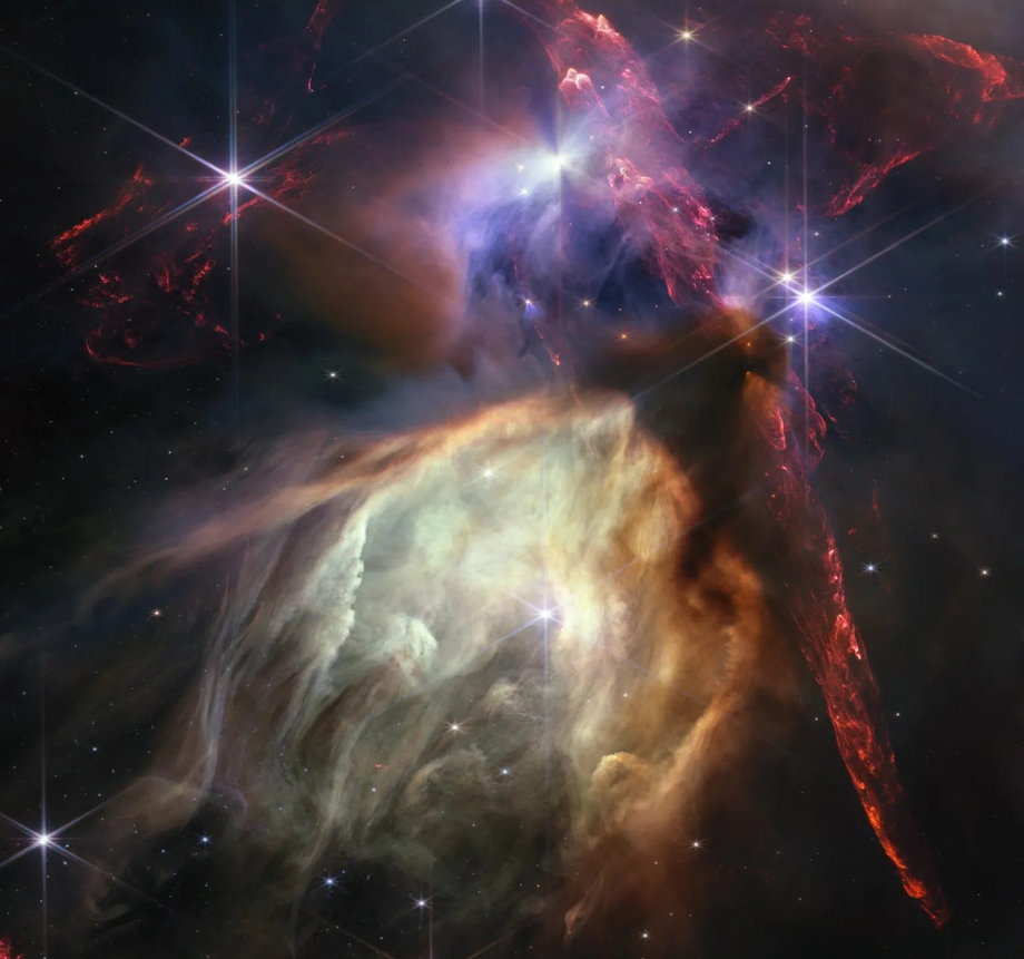 Kompleks obłoków Rho Ophiuchi to pobliski gwiezdny żłobek tętniący rodzącymi się gwiazdami.
