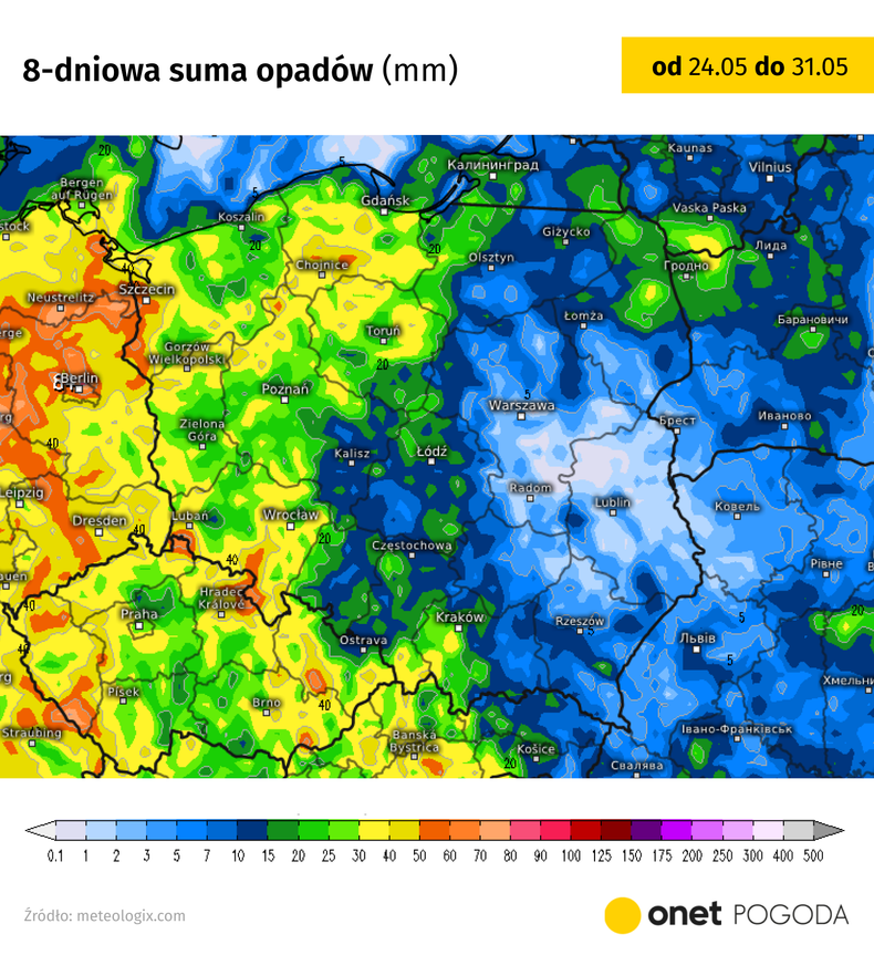 W kolejnych dniach padać nie będzie w całej Polsce