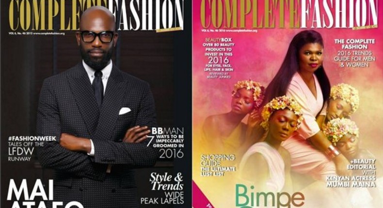 Mai Atafo and Bimpe Onakoya on cover of Complete Fashion magazine