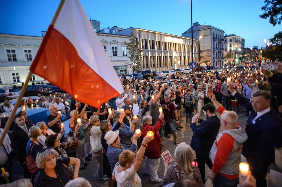 Protest przed Sądem Okręgowym w Lublinie