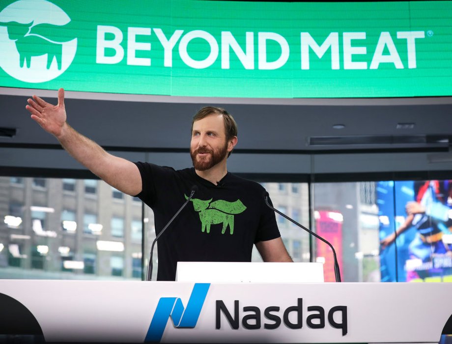 Ethan Brown, założyciel i prezes Beyond Meat w dniu debiutu giełdowego firmy