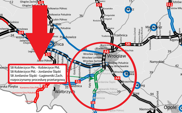 Nowa droga ekspresowa S8 zastąpi DK8 Kobierzyce-Łagiewniki