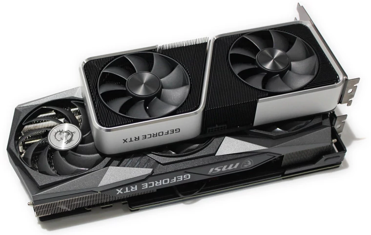 MSI GeForce RTX 3060 Ti Gaming X Trio – to porównanie pokazuje, o ile większy jest model od MSI