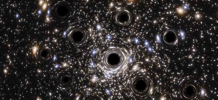 Rój czarnych dziur dostrzeżony w trakcie przemieszczania się przez Drogę Mleczną