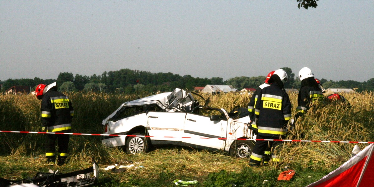 Wypadek w Kowalach Pańskich.