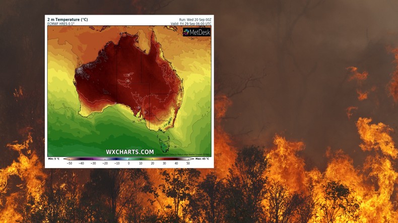 Australijskie Biuro Meteorologiczne oficjalnie potwierdziło początek El Niño (mapa: wxcharts.com)