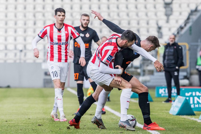 Pilka nozna. PKO Ekstraklasa. Cracovia Krakow - Zaglebie Lubin. 28.02.2021