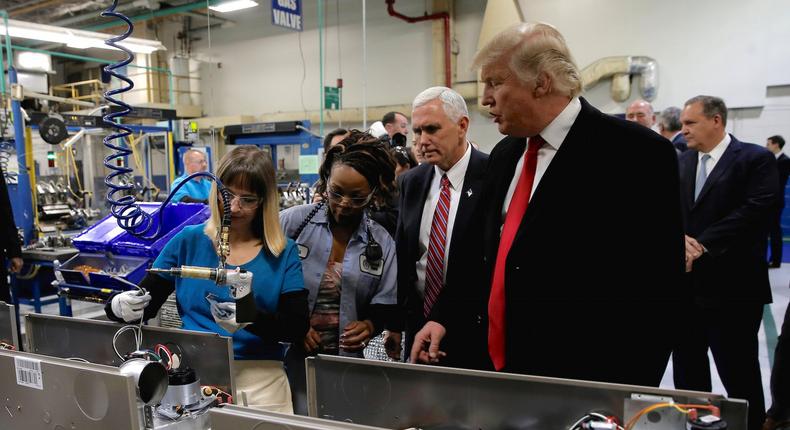 Trump carrier factory brightened