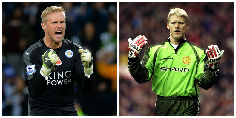 Kasper Schemeichel and Peter Schmeichel