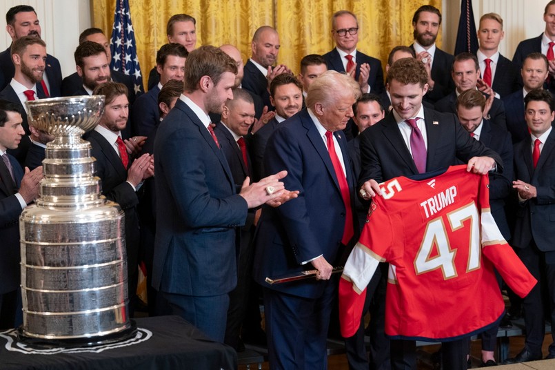 Donald Trump i hokeiści Florida Panthers