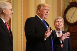 President Donald Trump Joins Senate Republicans For Their Weekly Policy Luncheon