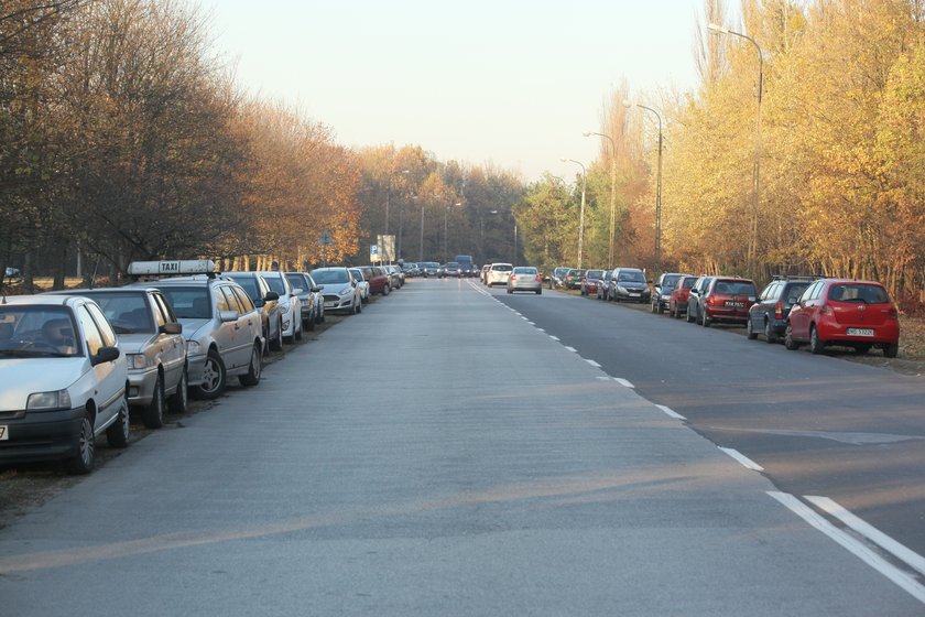 Kierowcy parkują na poboczu