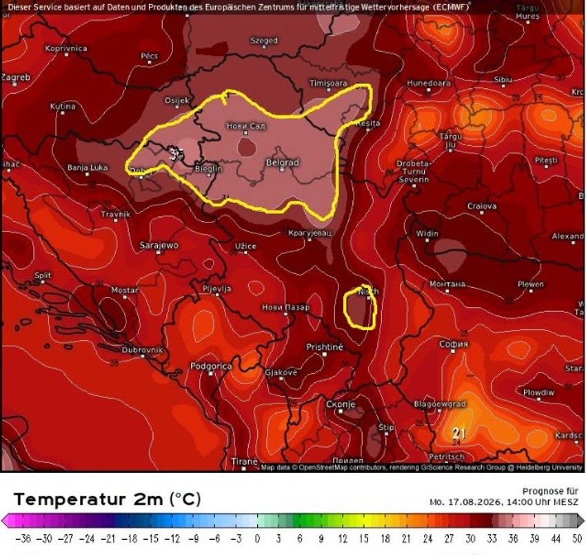 Do ponedeljka sve toplije, lokalno oko 35 stepeni