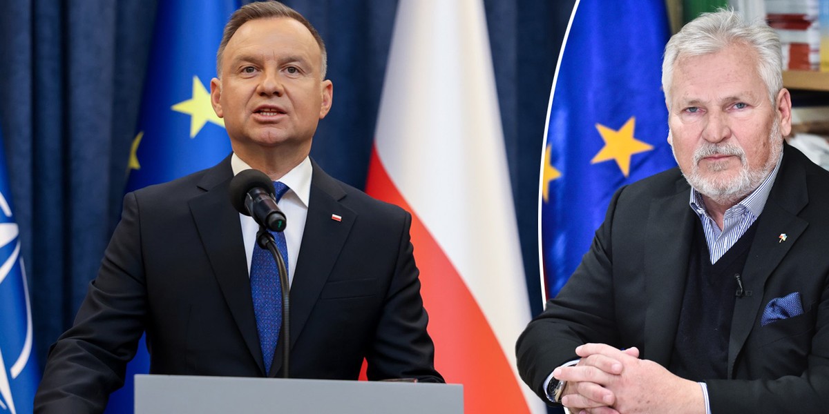 Prezydent Andrzej Duda i były prezydent Aleksander Kwaśniewski.