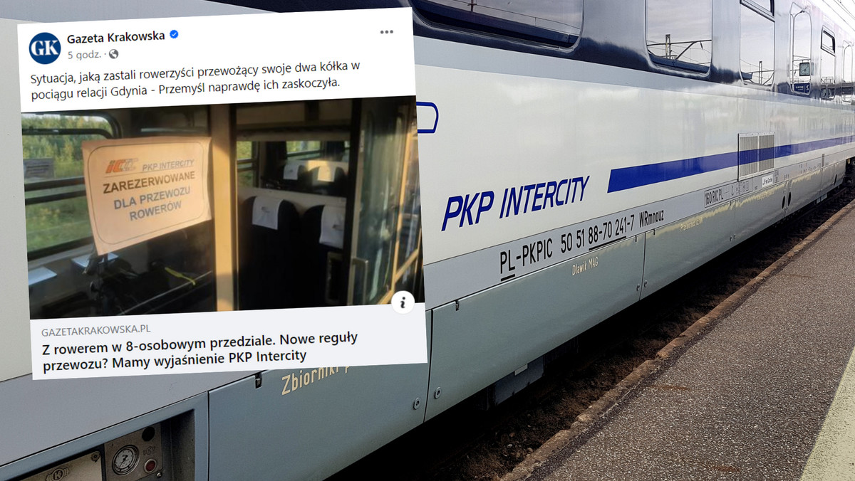 Zaskakująca sytuacja w pociągu PKP Intercity. Poszło o przewóz rowerów