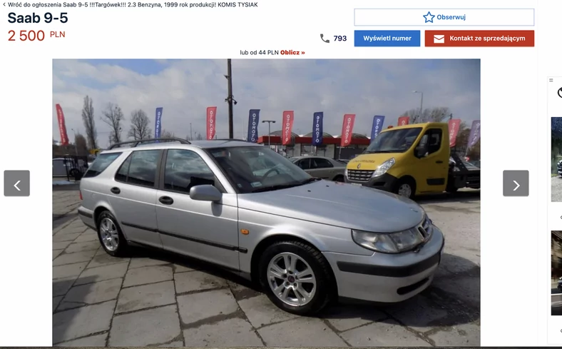 Saab 9-5 – oferta z Otomoto